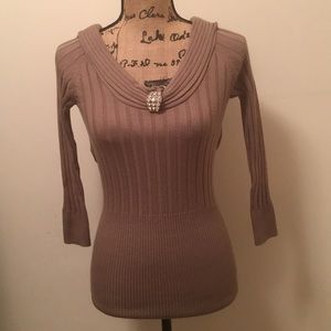 opened back sweater top